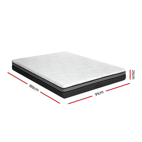 Giselle Bedding Memory Foam Mattress Bed Cool Gel Non Spring 25cm Single Chez Guru
