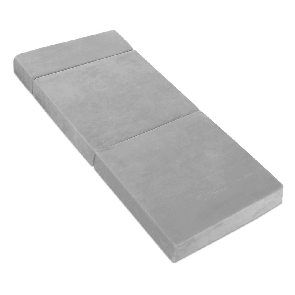 Giselle Bedding Foldable Mattress Folding Foam Bed Mat Light Grey Chez Guru