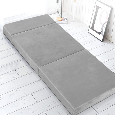 Giselle Bedding Foldable Mattress Folding Foam Bed Mat Light Grey Chez Guru