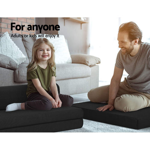 Giselle Bedding Foldable Mattress Folding Foam Bed Mat Double Black Chez Guru