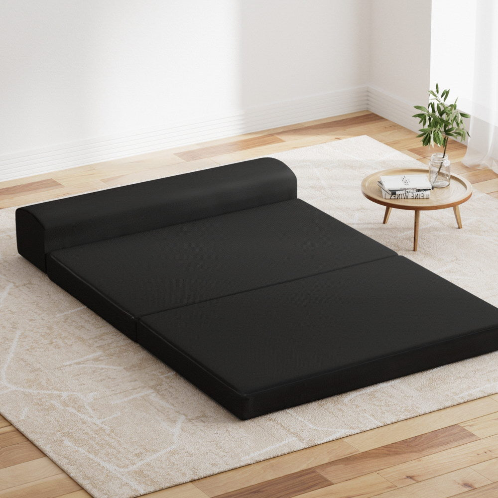Giselle Bedding Foldable Mattress Folding Foam Bed Mat Double Black Chez Guru
