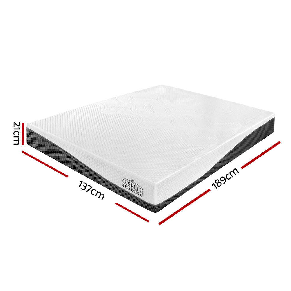 Giselle Bedding Memory Foam Mattress Bed Cool Gel Non Spring 21cm Double Chez Guru
