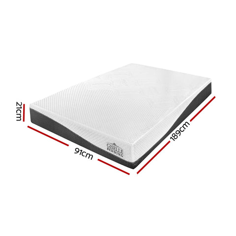 Giselle Bedding Memory Foam Mattress Bed Cool Gel Non Spring 21cm Single Chez Guru