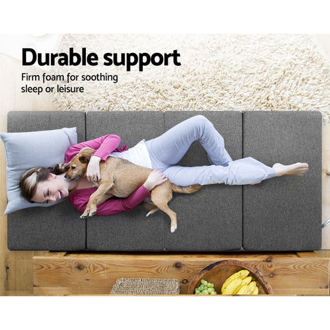 Giselle Bedding Foldable Mattress Folding Foam Single Grey Chez Guru