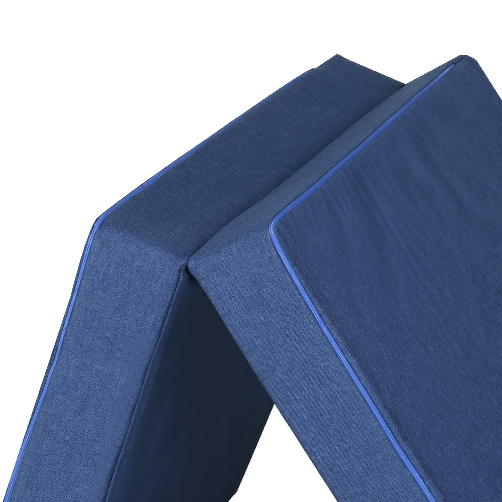 Giselle Bedding Foldable Mattress Folding Foam Single Blue Chez Guru