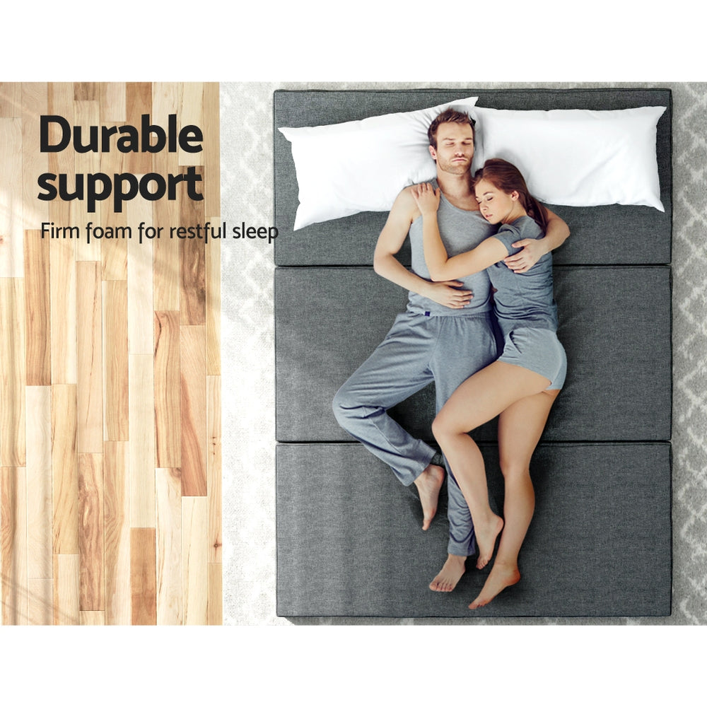 Giselle Bedding Foldable Mattress Folding Foam Queen Grey Chez Guru