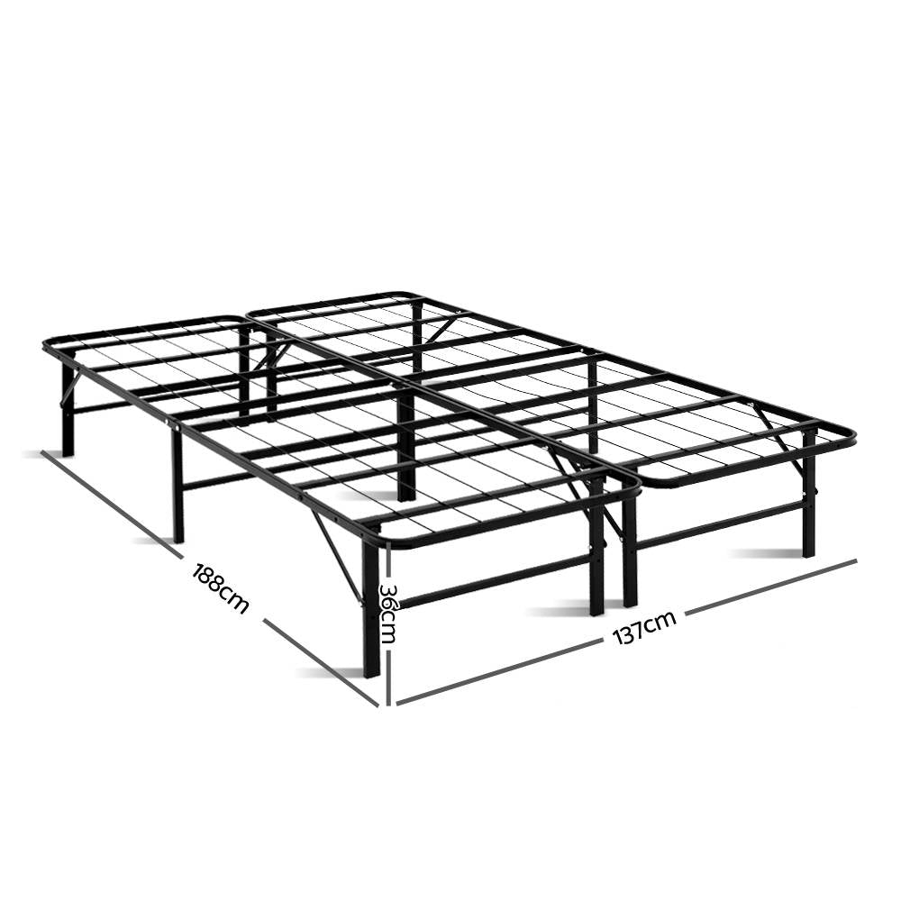 Artiss Folding Bed Frame Metal Base - Double Chez Guru