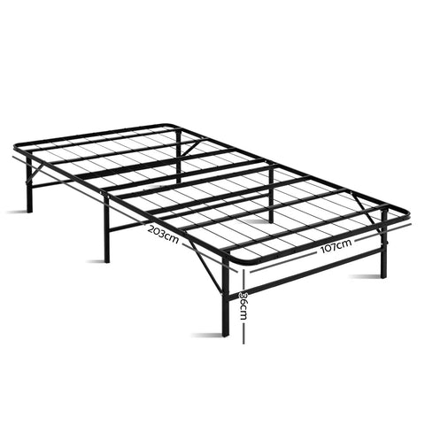 Artiss Folding Bed Frame Metal Base - King Single Chez Guru