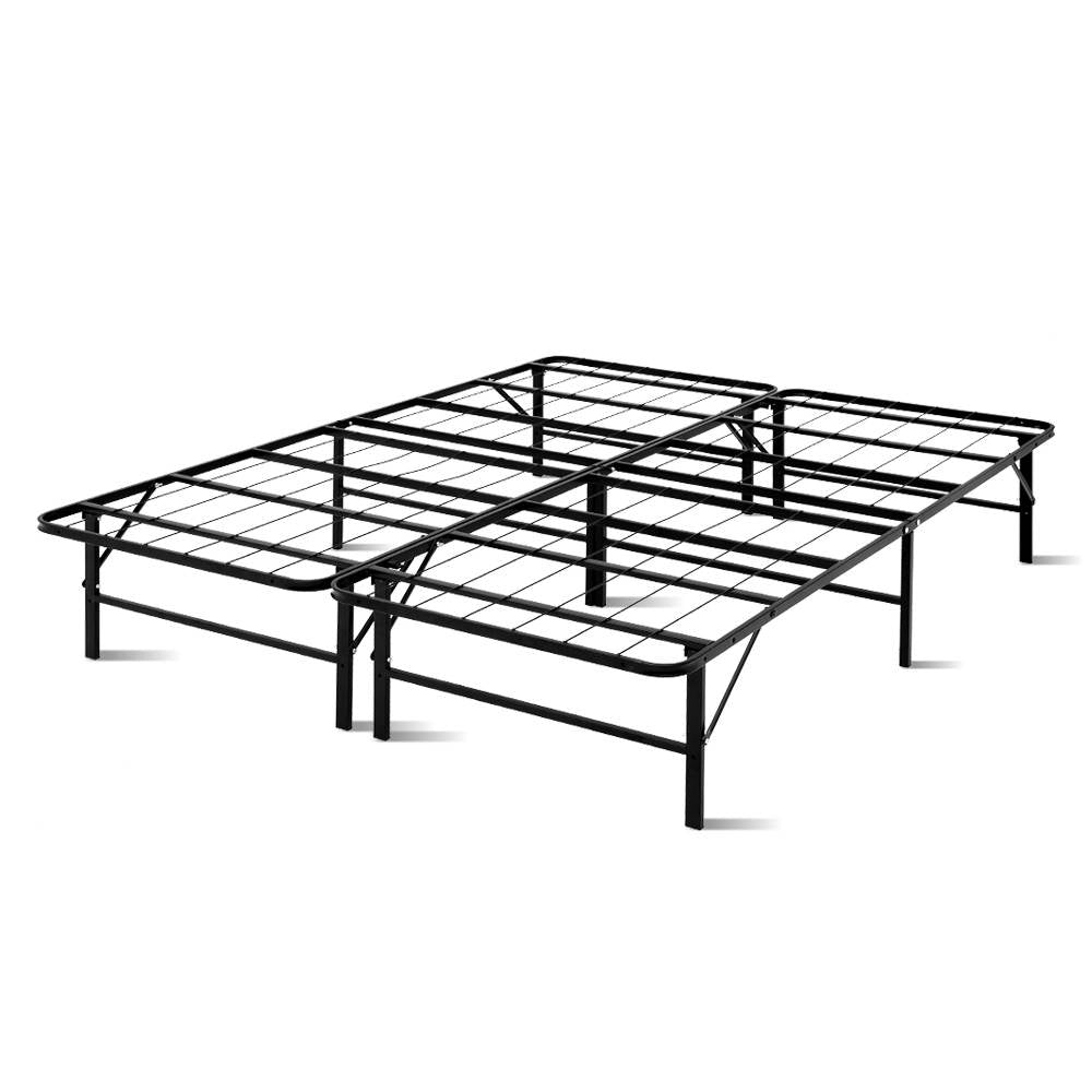 Artiss Folding Bed Frame Metal Base - Queen Chez Guru