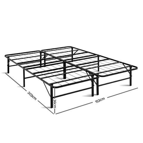 Artiss Folding Bed Frame Metal Base - Queen Chez Guru