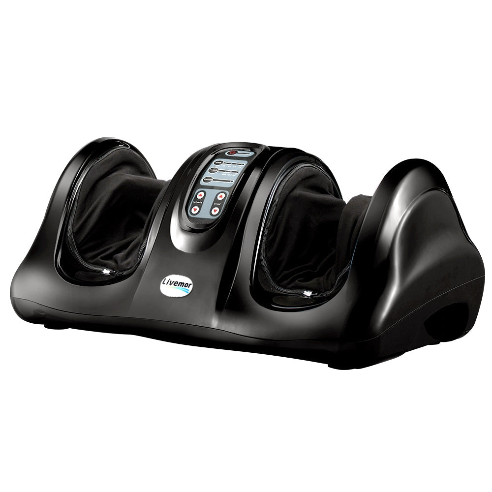 Livemor Foot Massager Shiatsu Massagers Electric Remote Roller Kneading Black Chez Guru