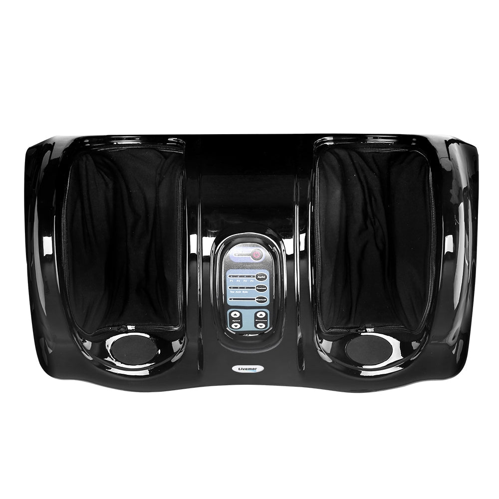 Livemor Foot Massager Shiatsu Massagers Electric Remote Roller Kneading Black Chez Guru