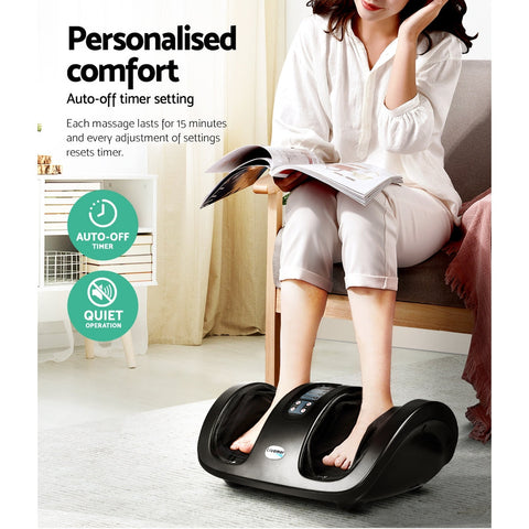 Livemor Foot Massager Shiatsu Massagers Electric Roller Kneading Calf Leg Black Chez Guru