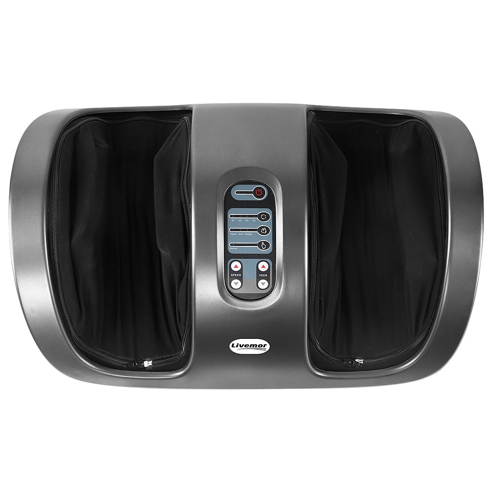 Livemor Foot Massager Shiatsu Massagers Electric Roller Kneading Calf Leg Grey Chez Guru