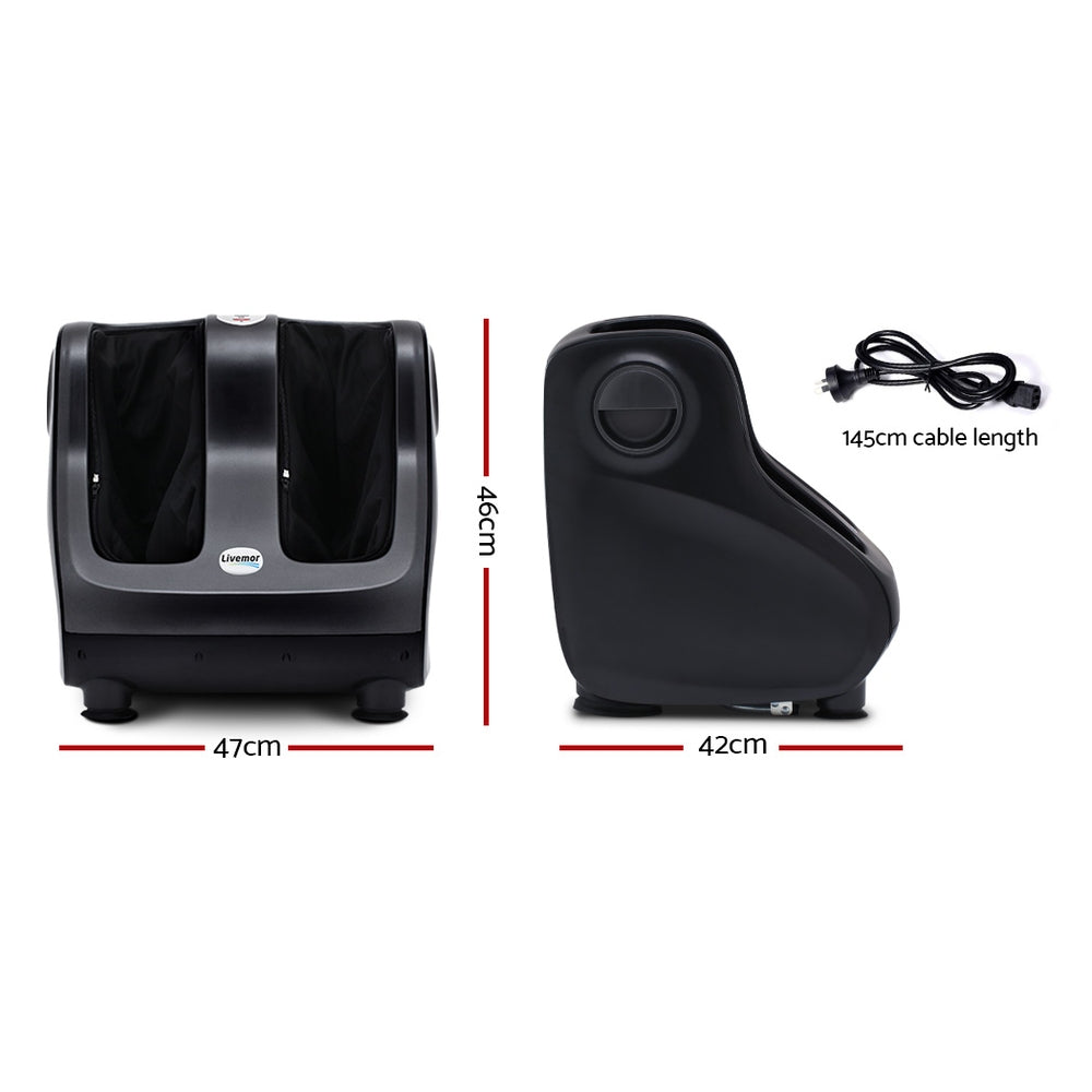 Livemor Foot Massager Shiatsu Massagers Electric Roller Calf Leg Kneading Black Chez Guru