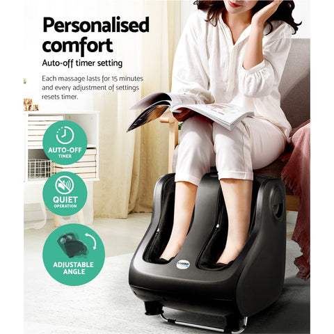 Livemor Foot Massager Shiatsu Massagers Electric Roller Calf Leg Kneading Black Chez Guru