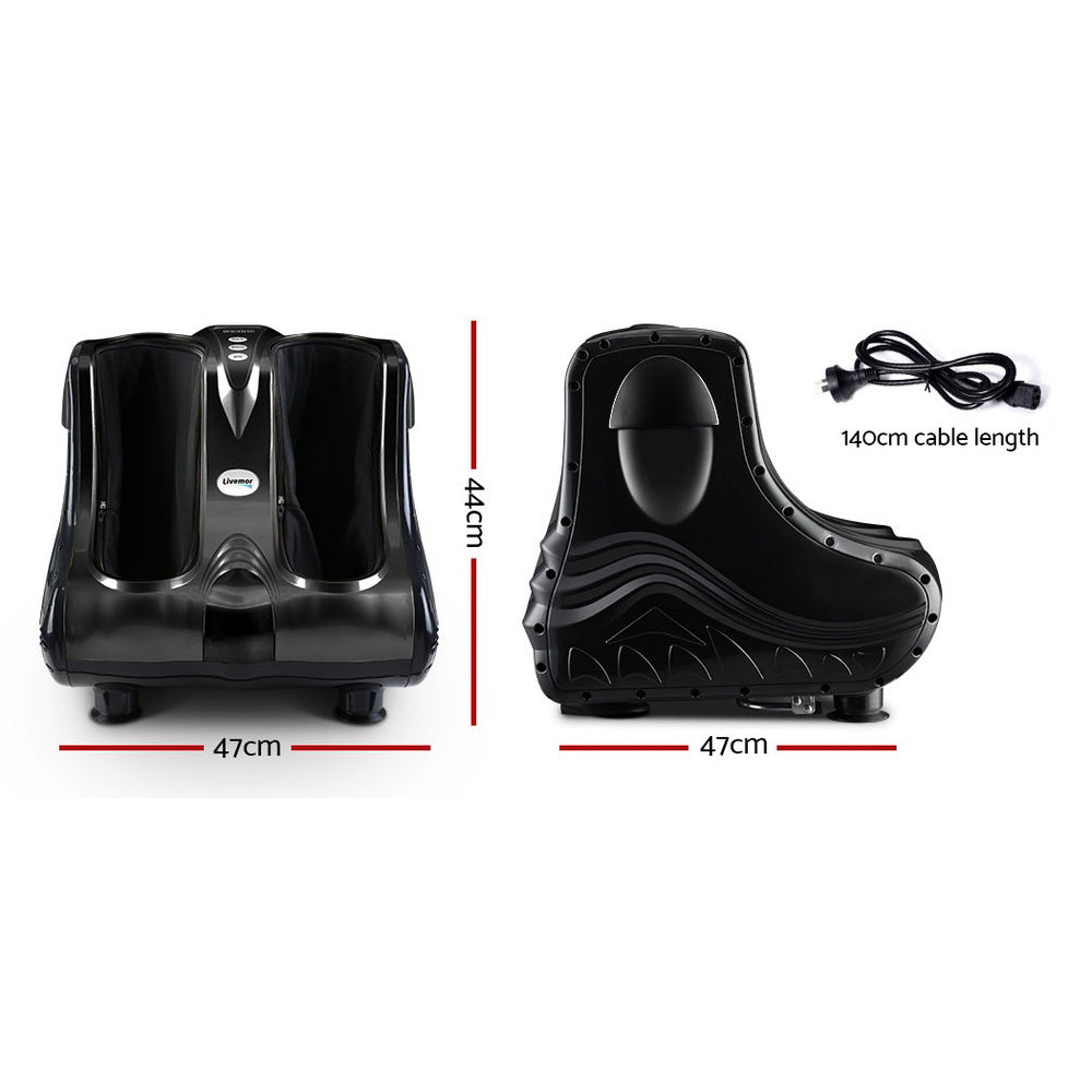 Livemor Foot Massager Massagers Shiatsu Electric Roller Ankle Calf Leg Kneading Black Chez Guru