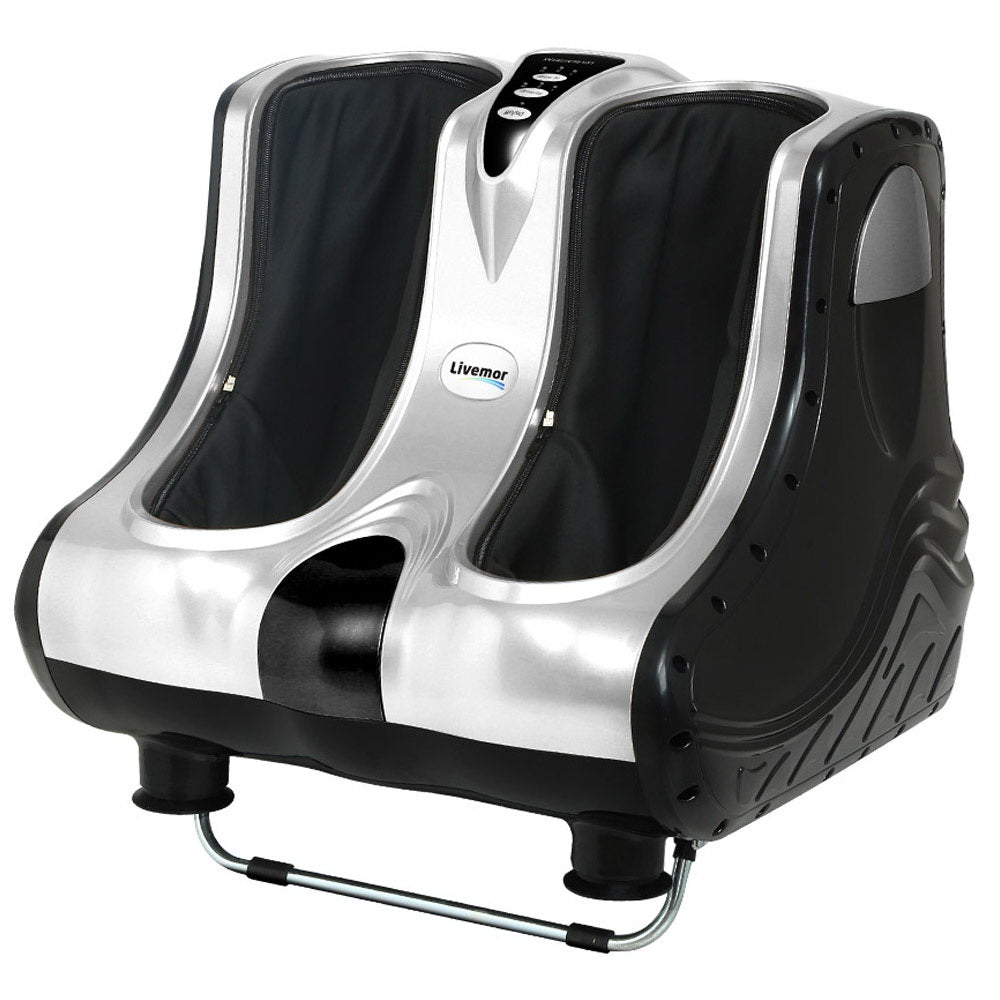 Livemor Foot Massager Massagers Shiatsu Electric Roller Ankle Calf Leg Kneading Silver Chez Guru