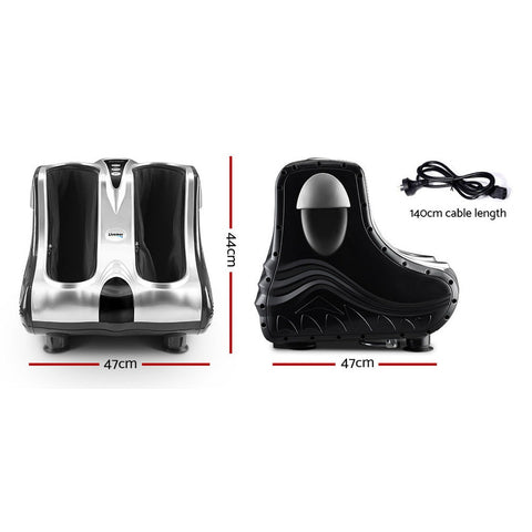 Livemor Foot Massager Massagers Shiatsu Electric Roller Ankle Calf Leg Kneading Silver Chez Guru