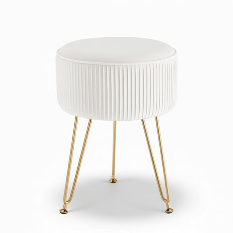 white round footstool