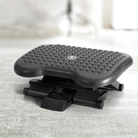 Artiss Foot Rest Stool Office Under Desk Angle Adjustable Footrest Massage Black Chez Guru