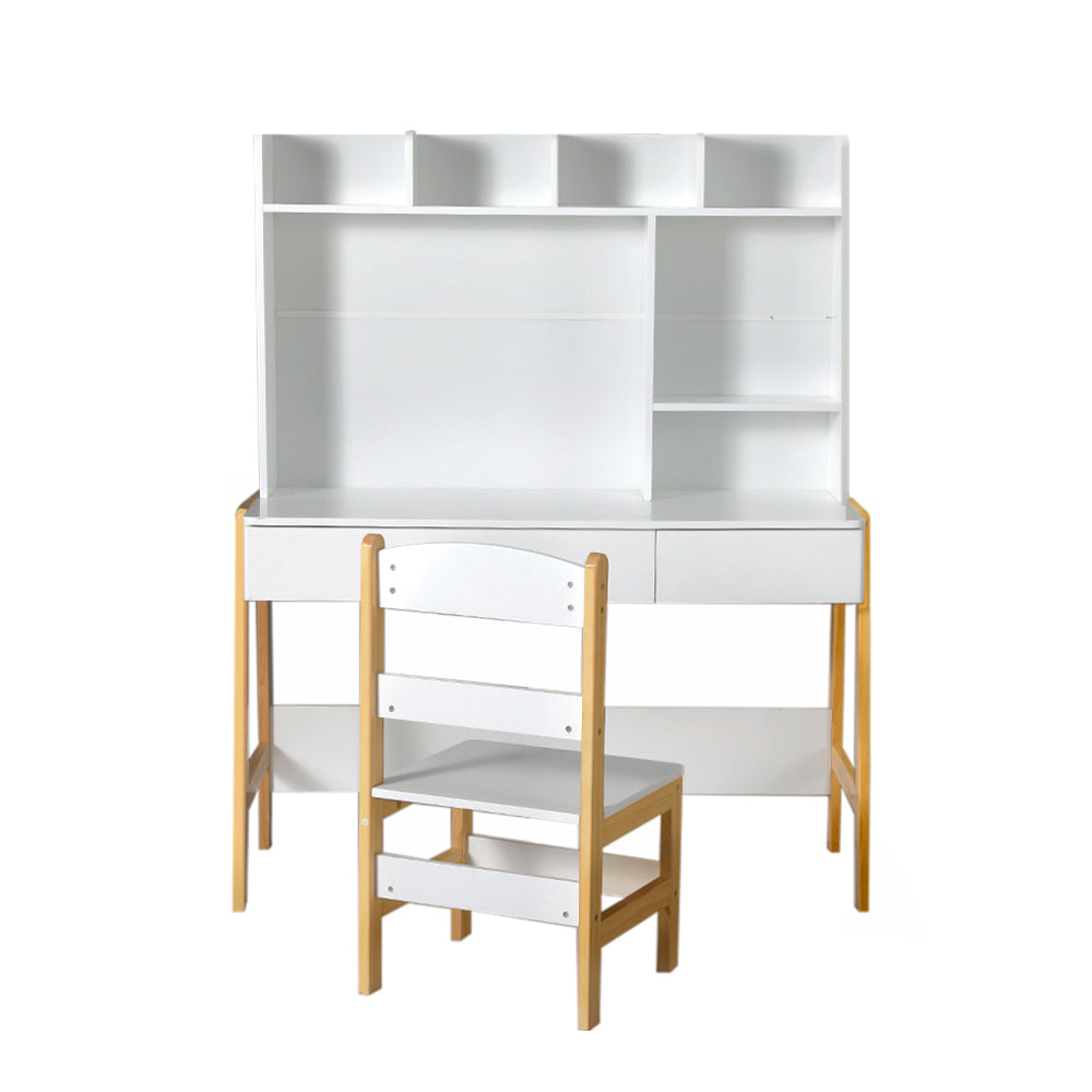 Keezi 2PCS Kids Table and Chairs Set Study Activity Toys Storage Desk Drawer Chez Guru