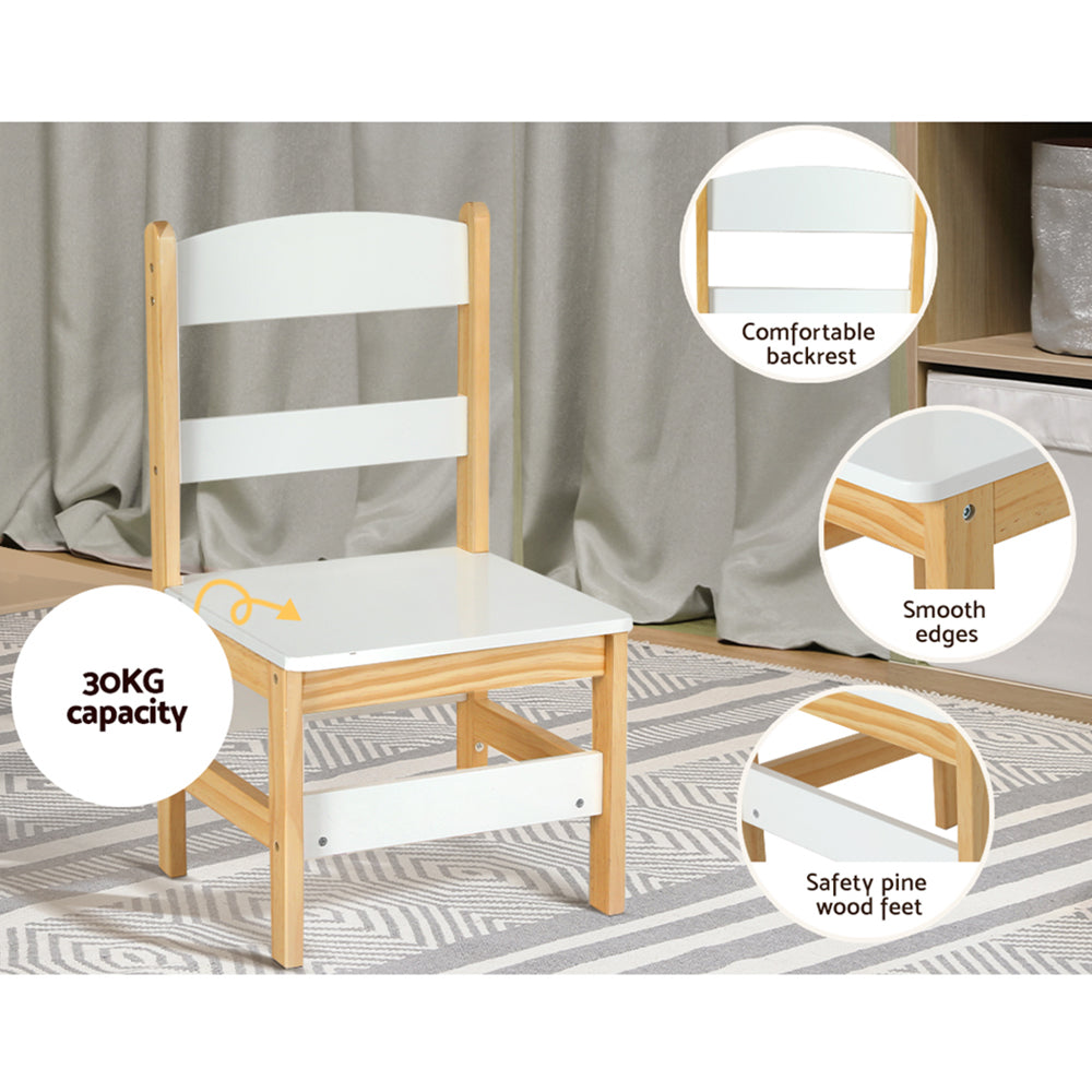 Keezi 2PCS Kids Table and Chairs Set Study Activity Toys Storage Desk Drawer Chez Guru