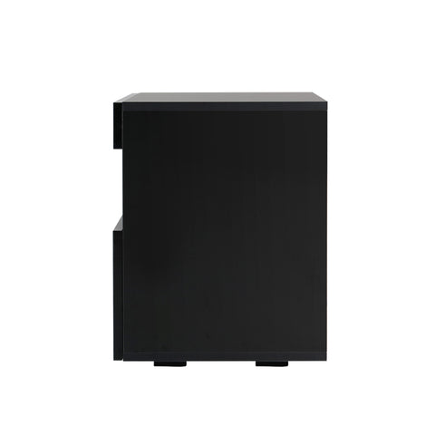 Artiss 2x Bedside Table LED - HERES Black