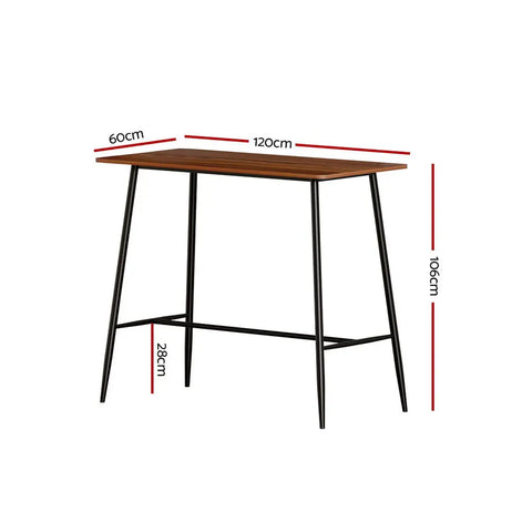 Artiss Halle Bar Table 120CM Rectangular Chez Guru