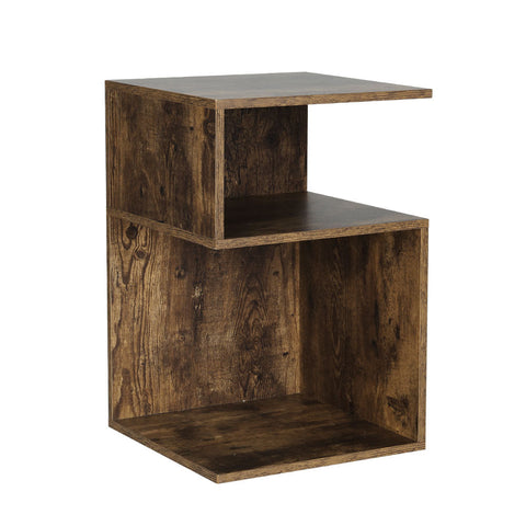 Artiss Bedside Table Shelves Side End Table Storage Nightstand Rust Oak UMENI Chez Guru