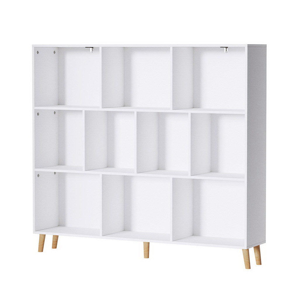 Artiss Bookshelf 3 Tiers 10 Cubes - CORA White Chez Guru