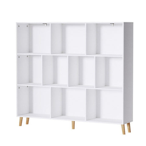 Artiss Bookshelf 3 Tiers 10 Cubes - CORA White Chez Guru