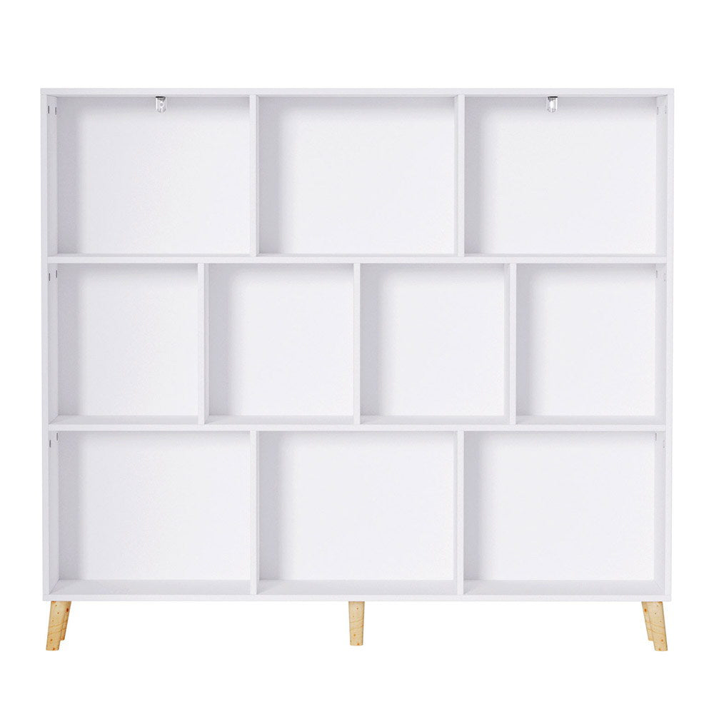 Artiss Bookshelf 3 Tiers 10 Cubes - CORA White Chez Guru