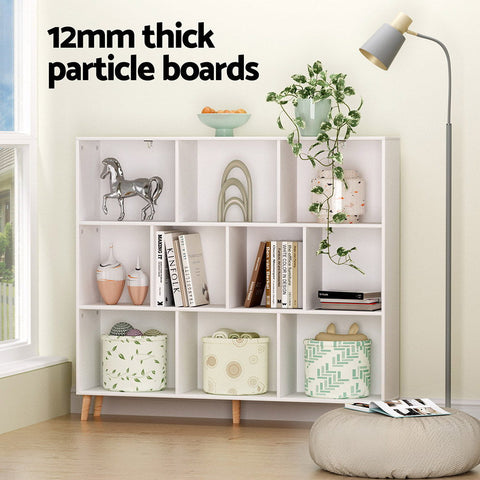 Artiss Bookshelf 3 Tiers 10 Cubes - CORA White Chez Guru
