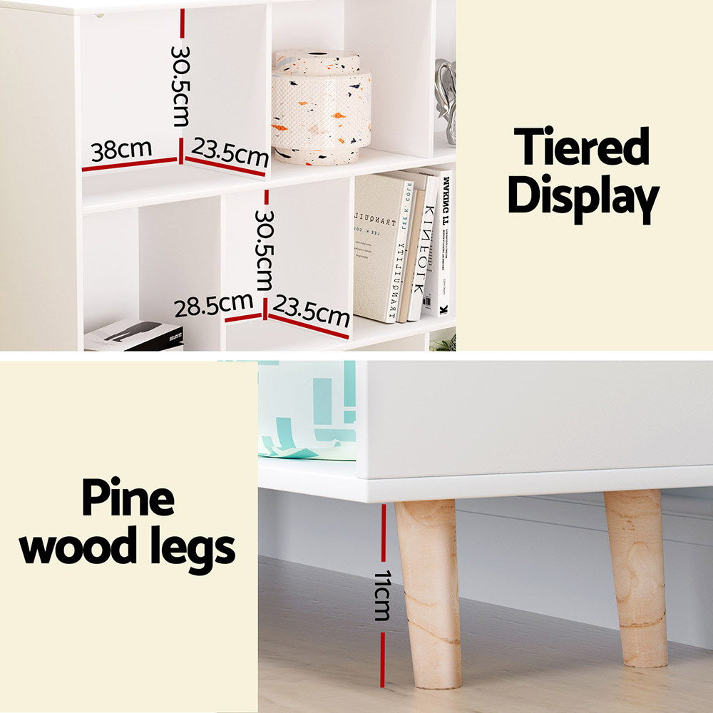 Artiss Bookshelf 3 Tiers 10 Cubes - CORA White Chez Guru
