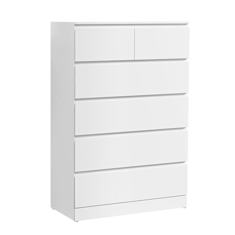 Artiss 6 Chest of Drawers - PEPE White Chez Guru