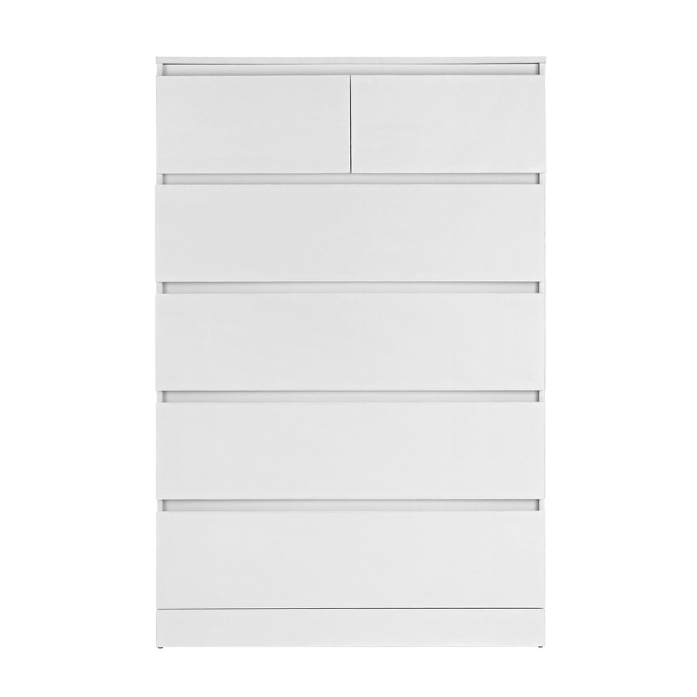Artiss 6 Chest of Drawers - PEPE White Chez Guru
