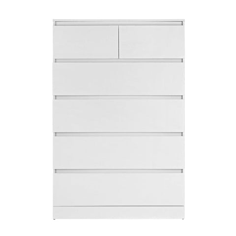 Artiss 6 Chest of Drawers - PEPE White Chez Guru