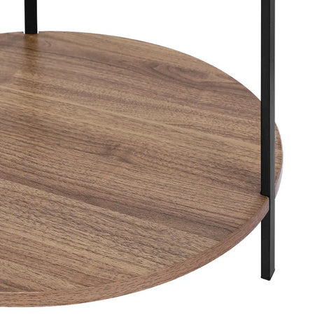 Artiss Coffee Table Side Table Round White Cedric - Chez Guru