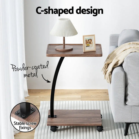 Artiss Coffee Table C Shaped - Chez Guru