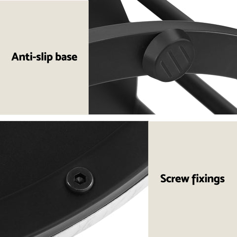 Artiss Set of 2 Side Table Coffee Table 2-Tier Round Marble Effect