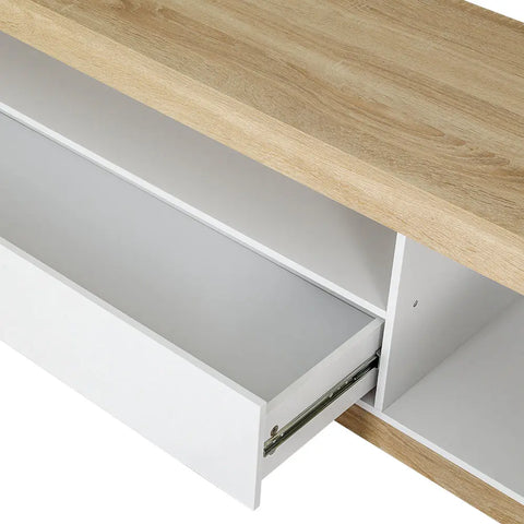Artiss TV Cabinet Entertainment Unit Stand 180CM White Wood - Chez Guru
