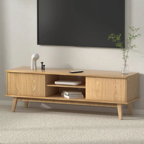 Artiss TV Cabinet Entertainment Unit Stand Storage Shelves TV Unit 140CM - Chez Guru
