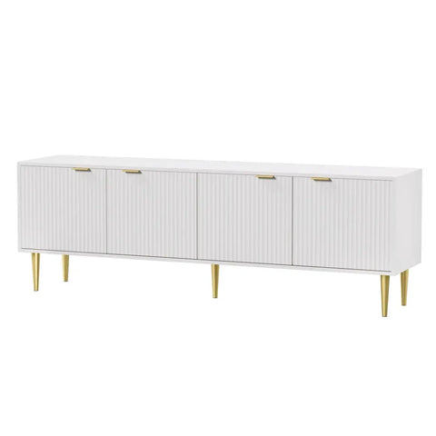 Artiss TV Cabinet Entertainment Unit Stand Storage 180CM White - Chez Guru