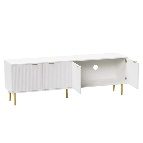 Artiss TV Cabinet Entertainment Unit Stand Storage 180CM White - Chez Guru