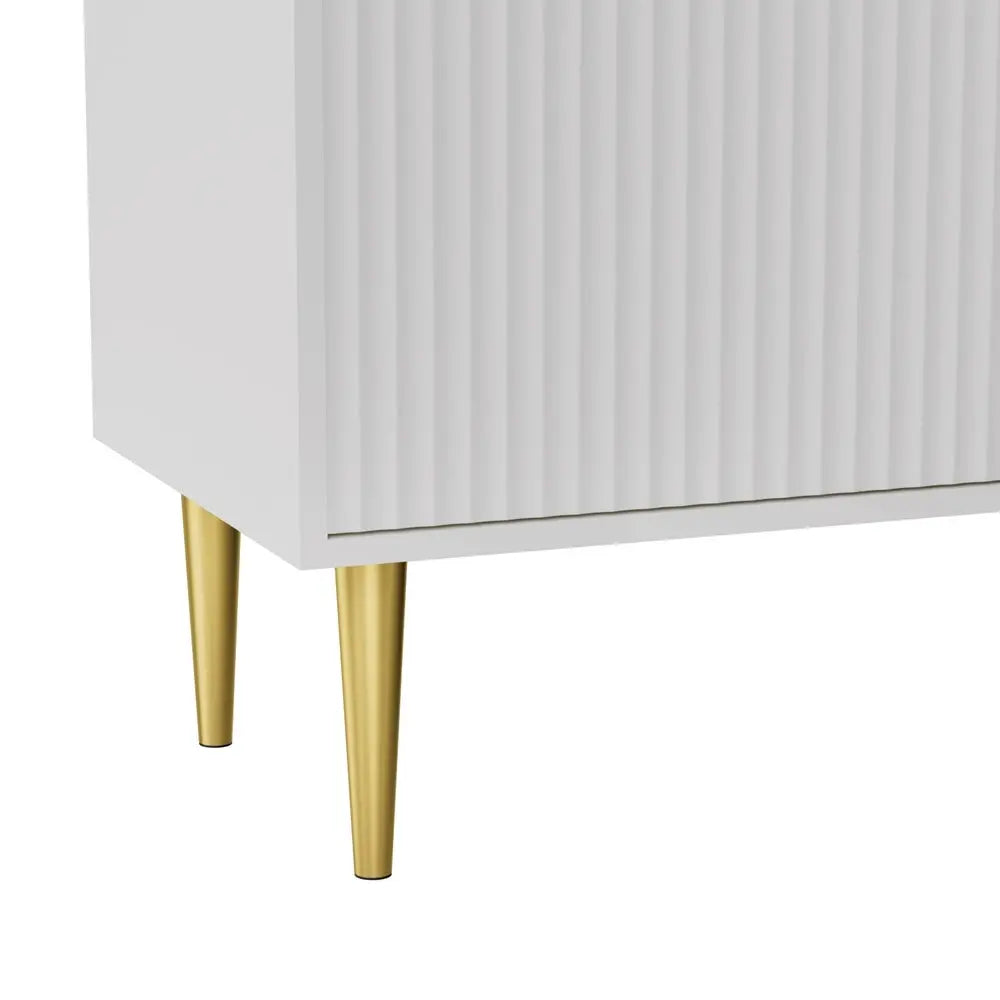 Artiss TV Cabinet Entertainment Unit Stand Storage 180CM White - Chez Guru