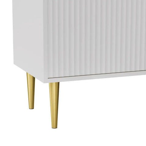 Artiss TV Cabinet Entertainment Unit Stand Storage 180CM White - Chez Guru