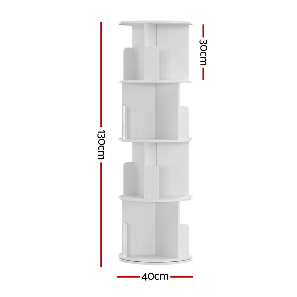 Artiss Bookshelf 4 Tiers EDIE White Chez Guru