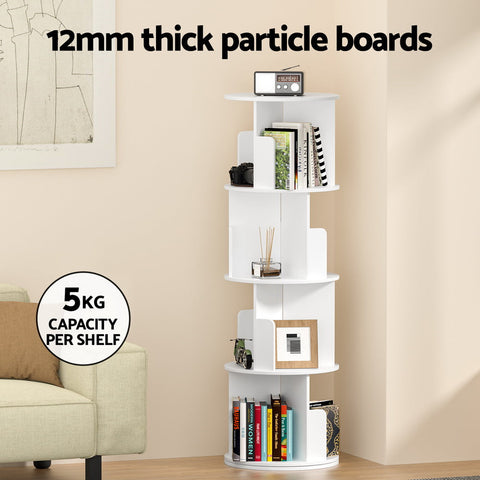 Artiss Bookshelf 4 Tiers EDIE White Chez Guru