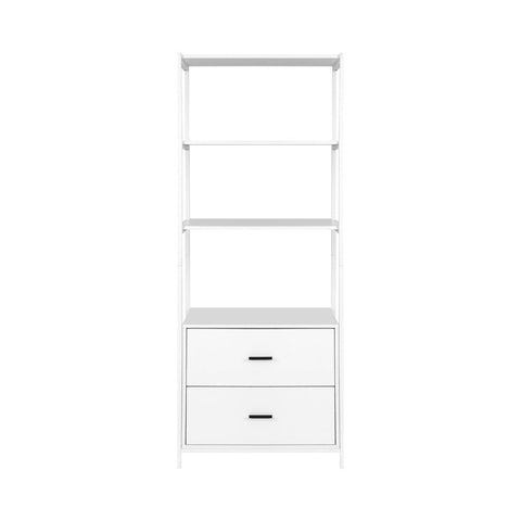 Artiss Bookshelf Display Shelf 2 Drawers 152CM White Chez Guru